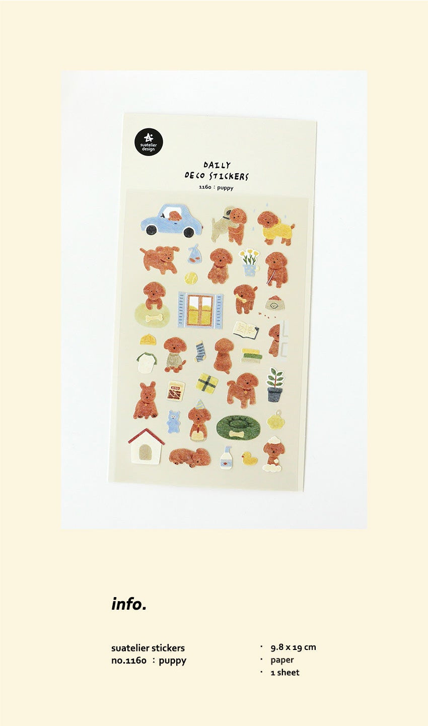 Suatelier Design Daily Deco Stickers - 1160 Puppy