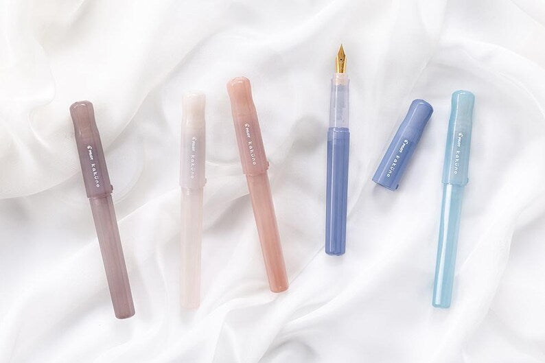 Pilot Kakuno Smiley Face Fountain Pen - Madoromi Colour Limited Edition - Medium Nib