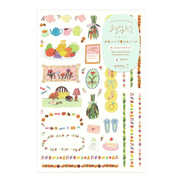 Midori Yuru Log Decoration Sticker - My Life