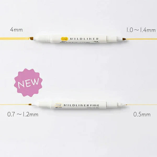 Zebra Mildliner Fine Double-Sided Highlighter - Fine Bullet / Extra Fine Tip